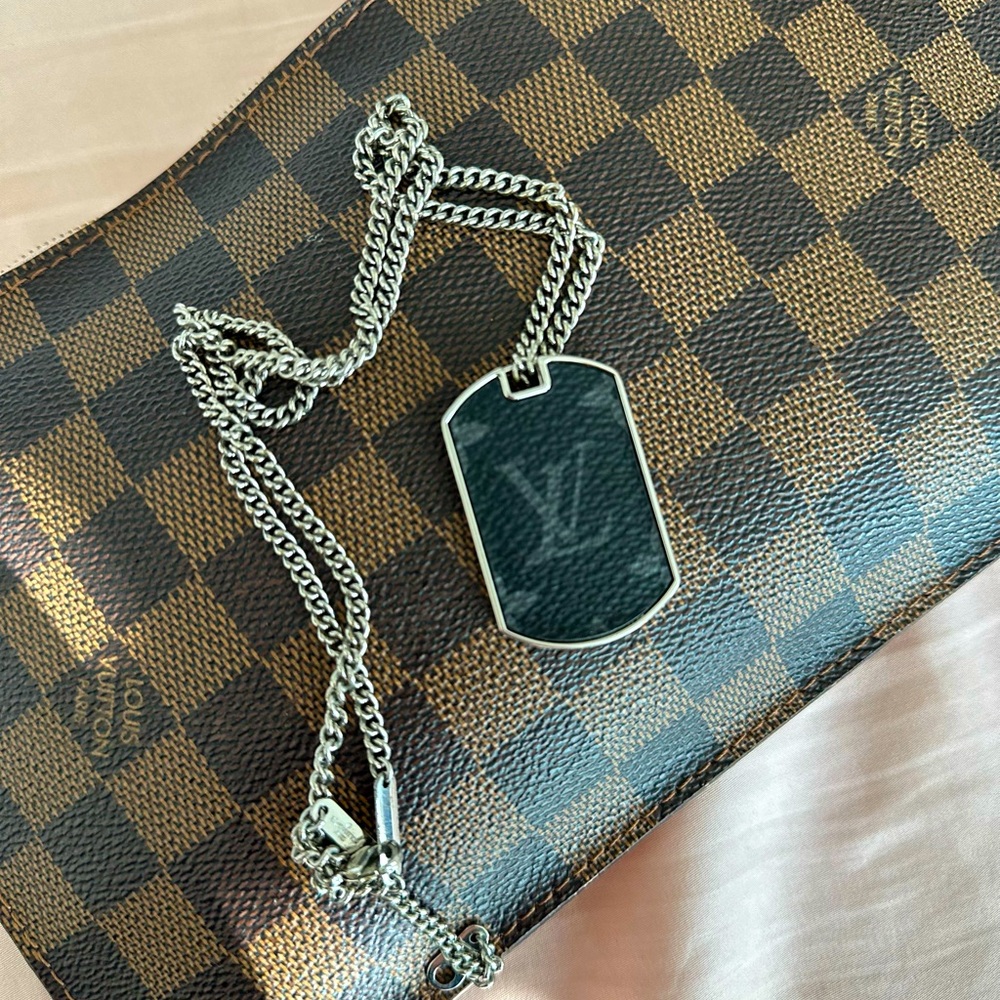 Louis Vuitton Dog Tag Locket Necklace